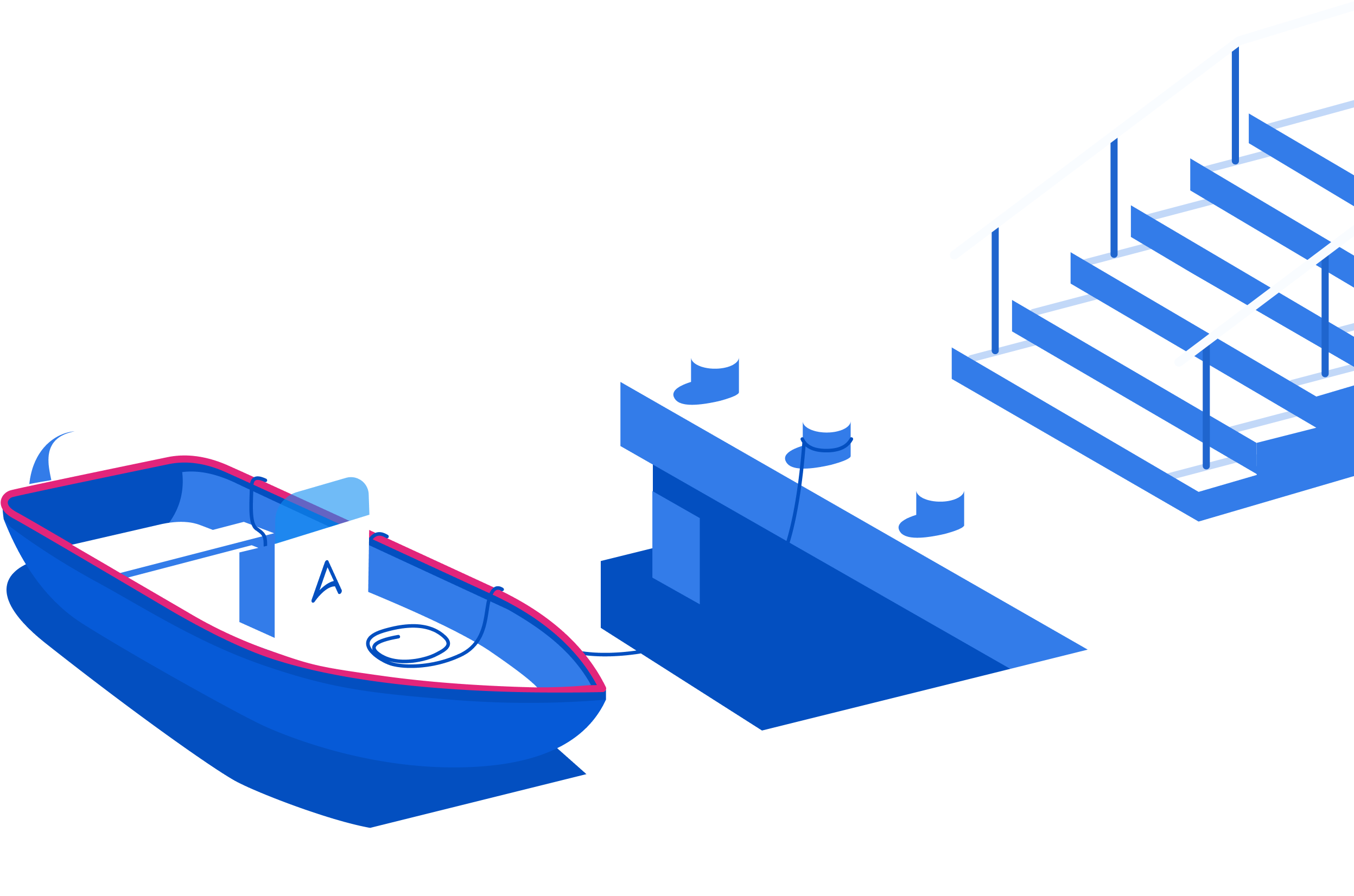 Illustration d'un bateau accosté à un pont