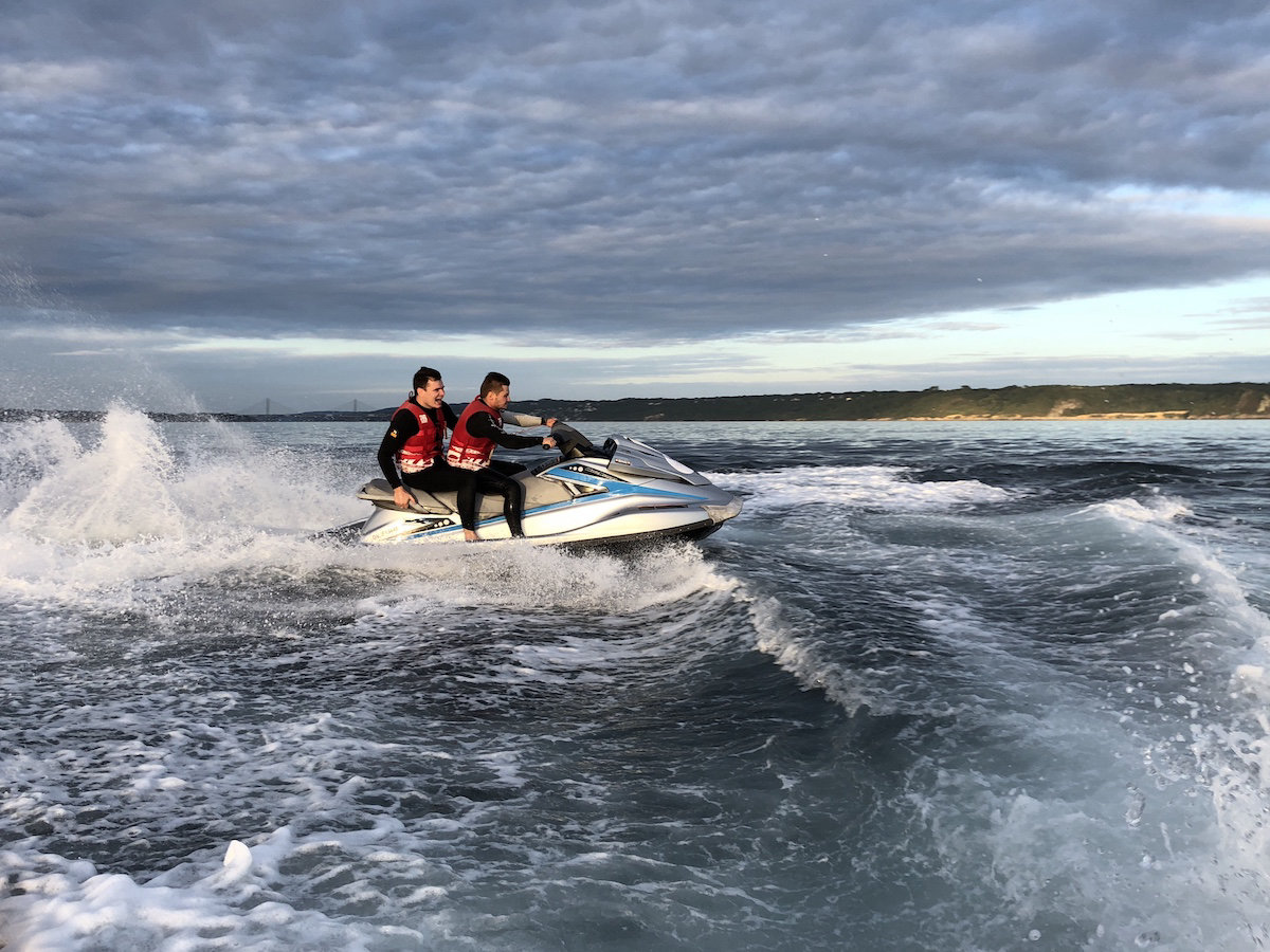 Deux Jet Ski vue du ciel